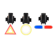 Creative bike rear light usb charging tail light heart-shaped circular warning light safety COB